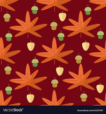 Autumn foliage concept seamless pattern vector image