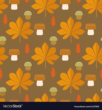 Autumn foliage concept seamless pattern vector image