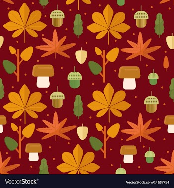 Autumn foliage seamless pattern vector image