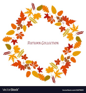 Autumn frame background vector image