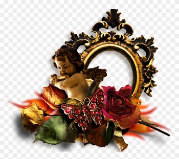 Autumn Frame Burning Love, Clip Art, Frames, Ornaments, - Garden Roses