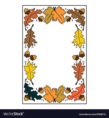 Autumn frame vector image