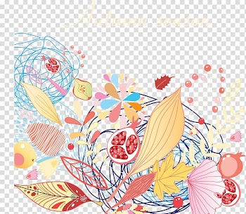 Autumn Illustration, Colorful autumn leaves illustration material transparent background PNG clipart
