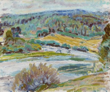 Autumn landscape, 1915, by Magnus | Free Photo - rawpixel