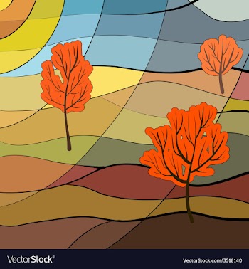 Autumn landscape vector image