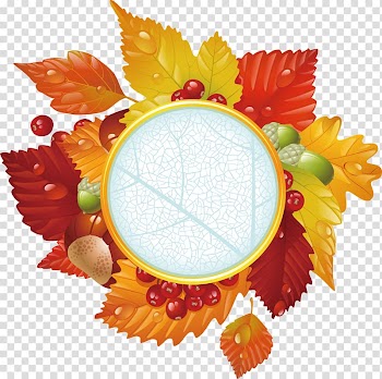 Autumn Leaf , Beautiful autumn leaves label transparent background PNG clipart