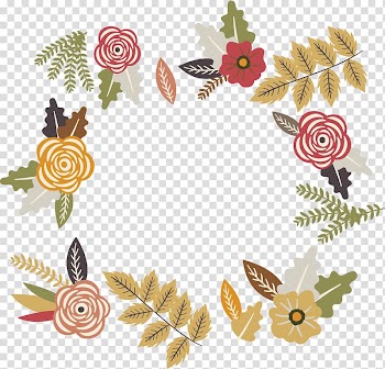 Autumn leaf border transparent background PNG clipart