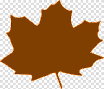 Autumn leaf color , orange border transparent background PNG clipart