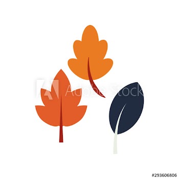 autumn leafs seasonal icon