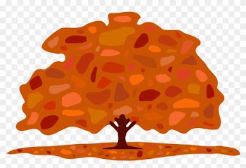 Autumn Leaves On Branch Clipart, Vector Clip Art Online, - Trees In Fall Cartoon
