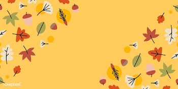 Autumn leaves on yellow | Free stock vector - 893090