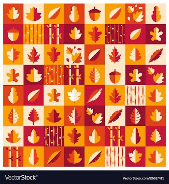 Autumn leaves pattern background vector image