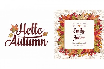Autumn leaves. Rowan, maple, birch and oak. Fall leaf design