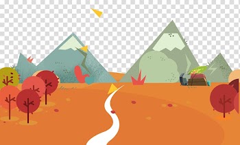 Autumn Liqiu Cartoon Bailu Illustration, Autumn cartoon trees transparent background PNG clipart