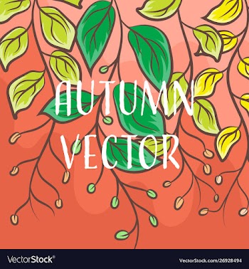Autumn nature drawing concepts vector image