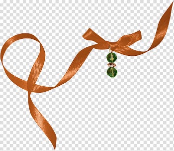 Autumn, orange ribbon transparent background PNG clipart
