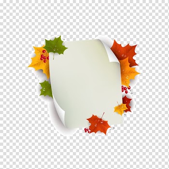 Autumn Paper , Maple theme transparent background PNG clipart