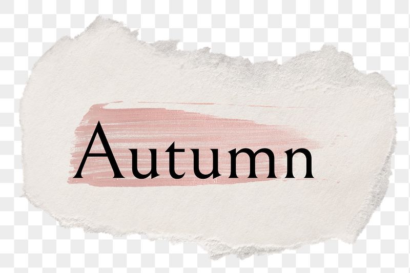 Autumn png ripped paper word | Free PNG - rawpixel