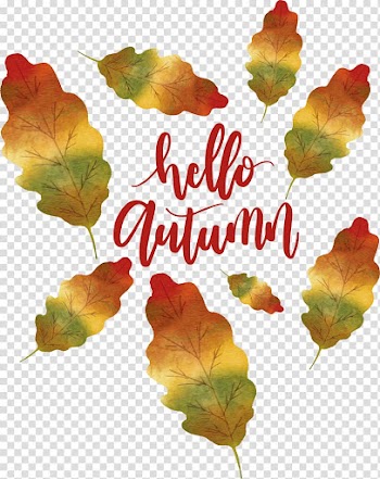 Autumn Poster, Hello autumn Poster transparent background PNG clipart