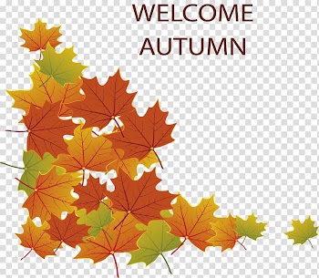 Autumn Poster, Welcome the autumn Poster transparent background PNG clipart