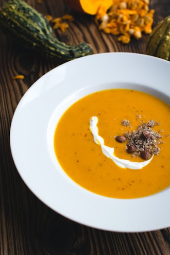 Autumn pumpkin soup 