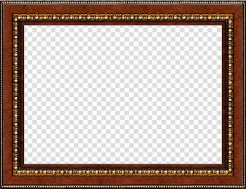 Autumn, rectangular brown wooden frame illustration transparent background PNG clipart