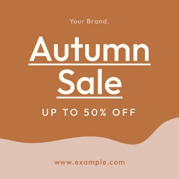 Autumn sale Instagram post template, | Free Vector Template - rawpixel