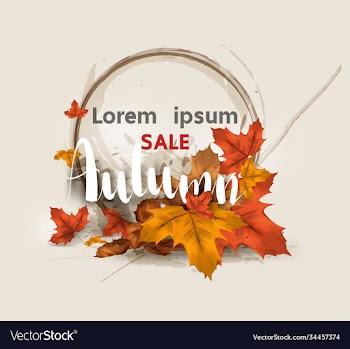 autumn sale layout decorate for web and banner
