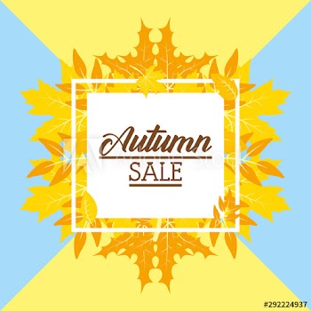 autumn sale square seasonal frame