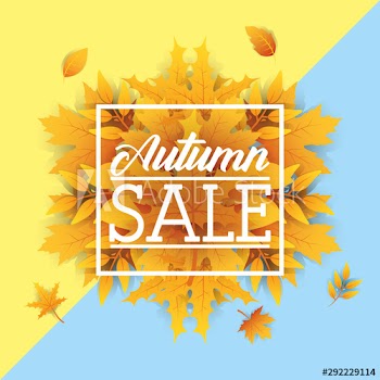 autumn sale square seasonal frame
