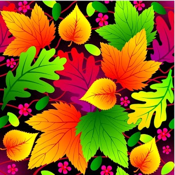 Autumn seamless background with leaf