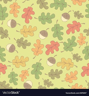 Autumn seamless pattern with acorns vector image