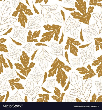 Autumn seamless pattern with golden leaves isolate vector image