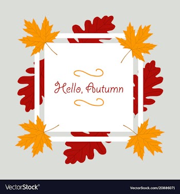 Autumn season banner greeting card with vector image