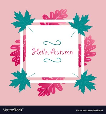 Autumn season banner greeting card with vector image