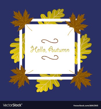 Autumn season banner greeting card with vector image