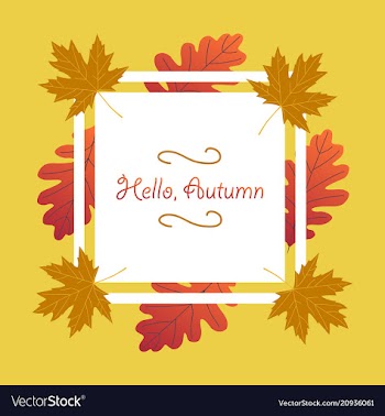 Autumn season banner greeting card with vector image