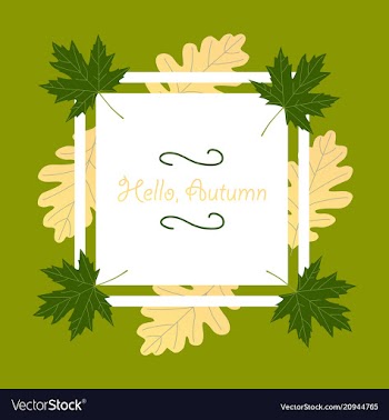 Autumn season banner greeting card with vector image