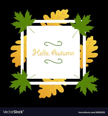 Autumn season banner greeting card with vector image