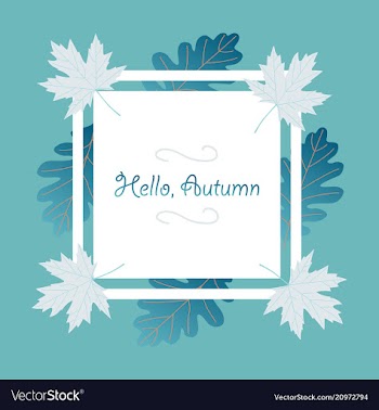 Autumn season banner greeting card with vector image