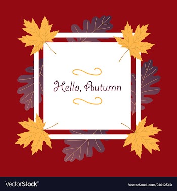 Autumn season banner greeting card with vector image