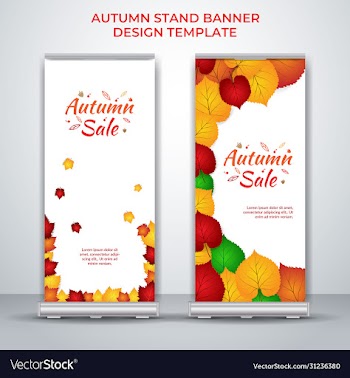 autumn stand banner roll up design