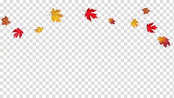 Autumn swatches, red and brown maple leaves transparent background PNG clipart