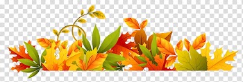 Autumn swatches, variety of leaves illustration transparent background PNG clipart