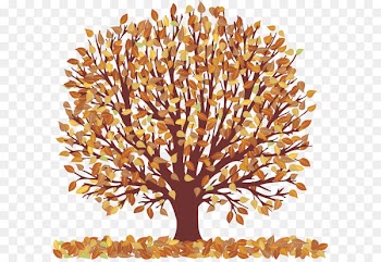 Autumn Tree Clip art - Autumn Tree with Falling Leaves Transparent Picture 