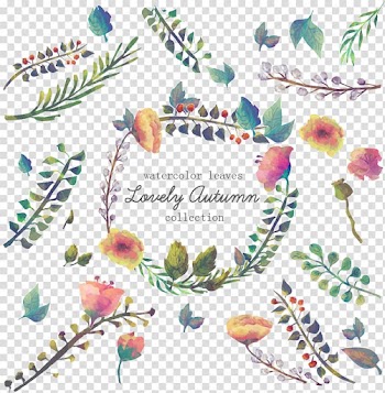 Autumn Watercolor painting Euclidean Flower, watercolor Fall flowers transparent background PNG clipart