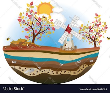 Autumn Windmill Island4 vector image