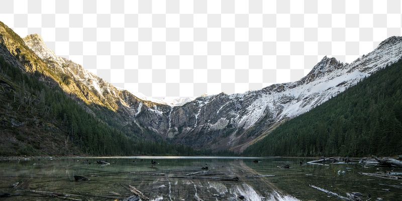 Avalanche lake png border, nature | Free PNG - rawpixel