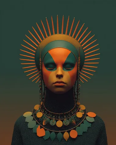 Avant-Garde Fashion Portrait with Ethereal Elements Avant-Garde Fashion Portrait with Ethereal Elements