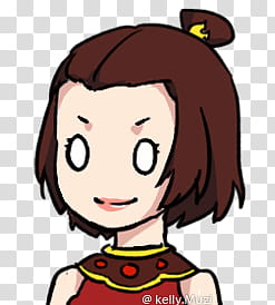 Avatar Chibis, brown haired female anime sketch transparent background PNG clipart